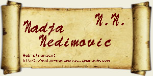 Nadja Nedimović vizit kartica